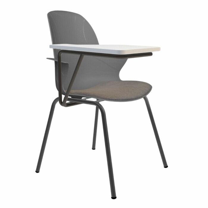Schulstuhl Linx Gepolstert | Metall 4-Fuß – Schreibtablett – Stone
