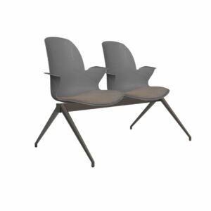 Wartezimmer Stuhl Linx Gepolstert | 2-Sitzer Stone