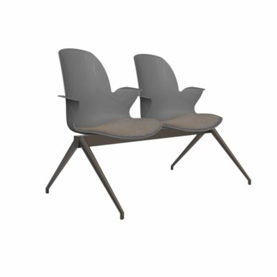 Wartezimmer Stuhl Linx Gepolstert | 2-Sitzer Stone