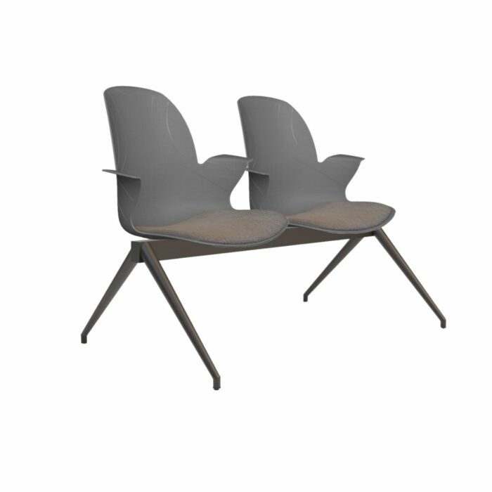 Wartezimmer Stuhl Linx Gepolstert | 2-Sitzer Stone