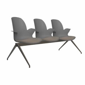 Wartezimmer Stuhl Linx Gepolstert | 3-Sitzer Stone