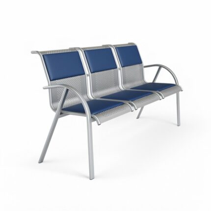 Wartezimmer Stuhl Petek | 3-Sitzer Dunkelblau