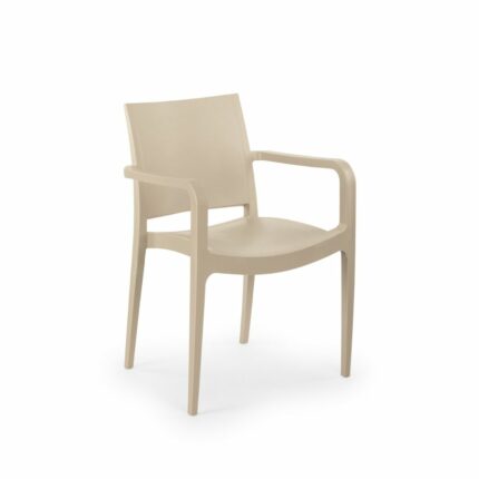 Stuhl Specto-XL Beige mit Armlehne