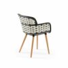 Stuhl Eva-N Geflecht Schwarz & Beige