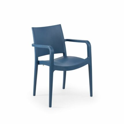 Stuhl Specto-XL Kobaltblau mit Armlehne