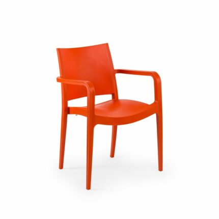 Stuhl Specto-XL Orange mit Armlehne
