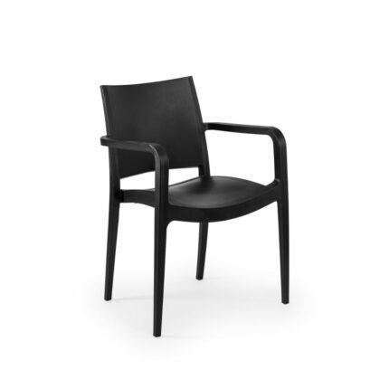 Stuhl Specto-XL Schwarz mit Armlehne