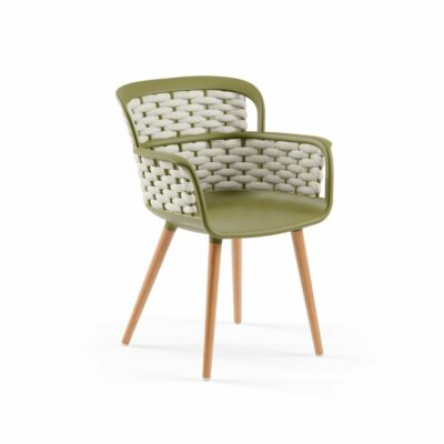 Stuhl Eva-N Geflecht Khaki & Beige