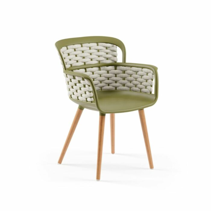 Stuhl Eva-N Geflecht Khaki & Beige