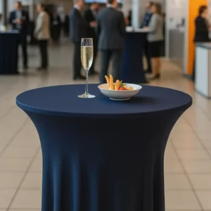 stehtischhusse 80cm blau