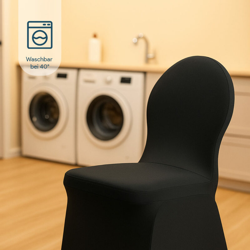 stuhlhusse waschbar schwarz