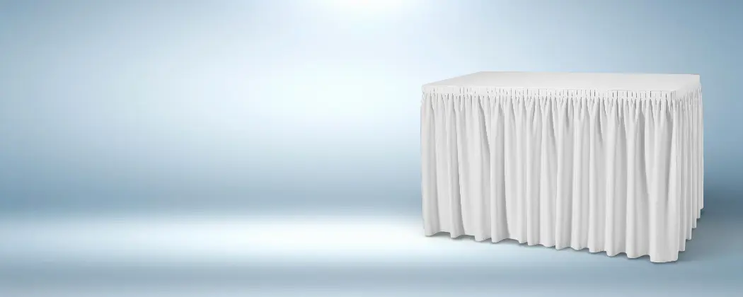 Skirting Excellent Plisseefalte Weiß