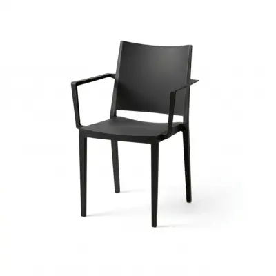 Caféstuhl mit armlehne schwarz