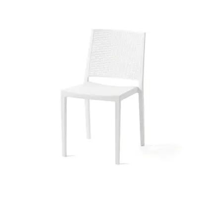 Caféstuhl Gomera Net weiß