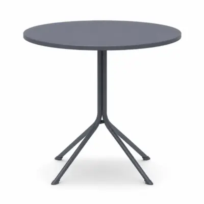 Biergartentisch rund dunkelgrau