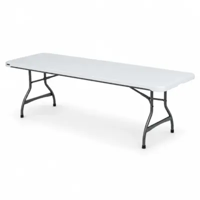atering-Klapptisch 81089 mit weißer Tischplatte und klappbarem Metallgestell