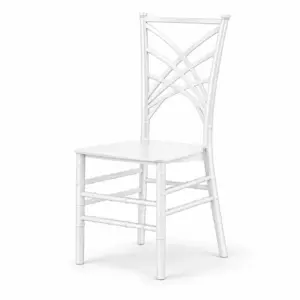 Hochzeitsstuhl CHAMELEON Weiß mit dekorativer Rückenlehne für Hochzeiten, Bankette und Events