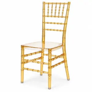 Hochzeitsstuhl Tiffany Transparent Bernstein für Hochzeiten, Bankette und Veranstaltungen
